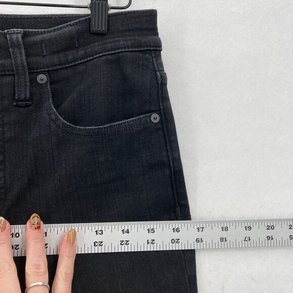 Madewell Kick Out Jeans Women's 27 Black Stretch Denim‎ Mid Rise Bootcut Boho - Picture 8 of 14